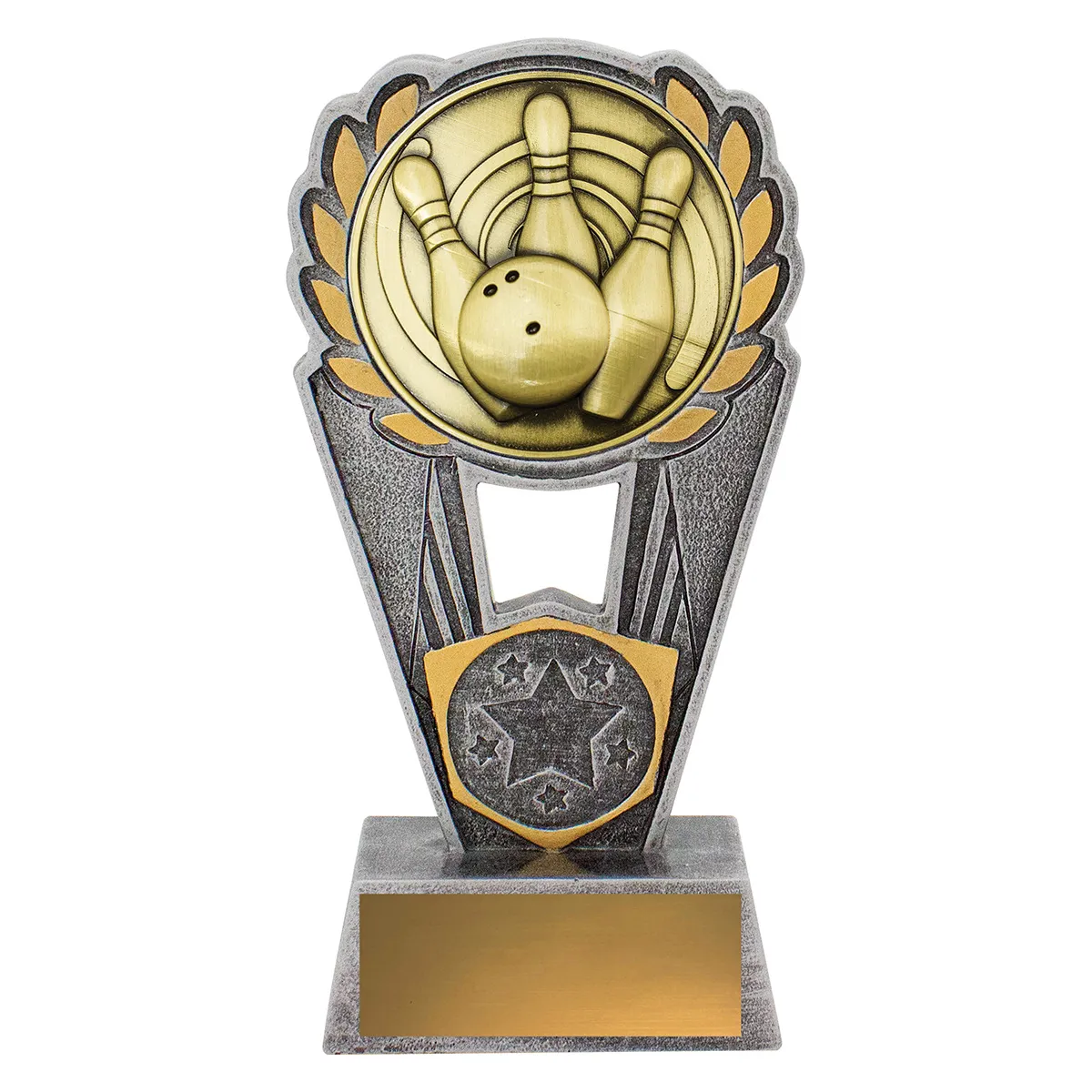 Silver / gold tenpin polaris with resin / metal construction