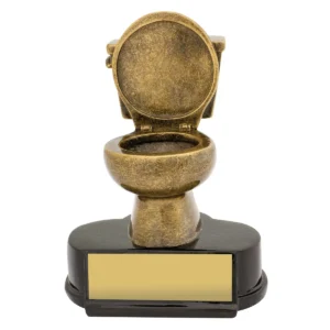 Gold toilet award 50mm insert with resin construction