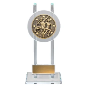 Gold track & field spartan glass with glass construction