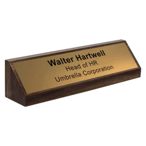 Walnut value name bar with timber construction