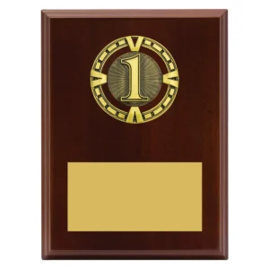 Walnut varsity plaque - 1st with timber / metal construction