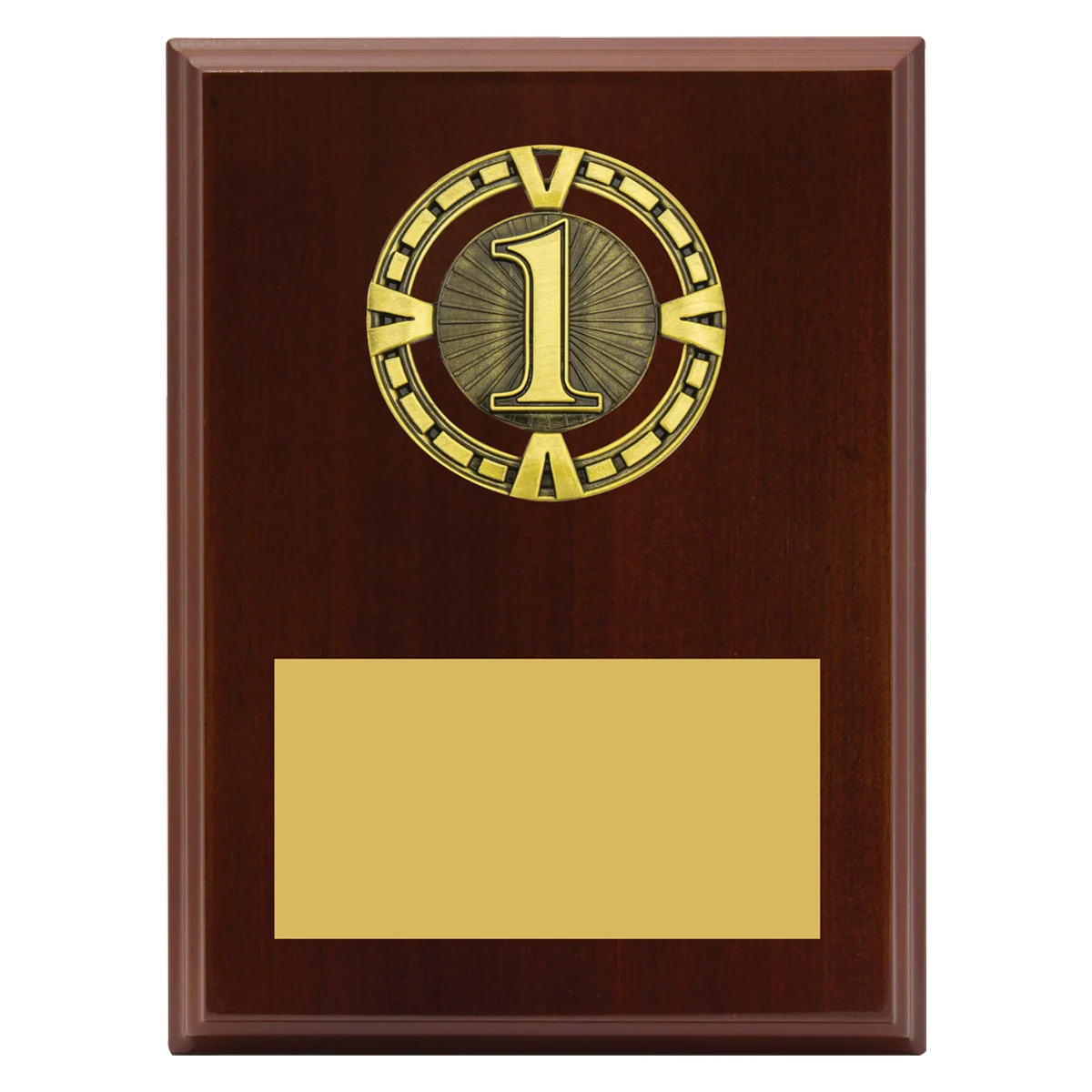 Walnut varsity plaque - 1st with timber / metal construction