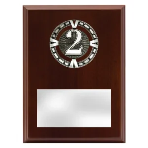 Walnut varsity plaque - 2nd with timber / metal construction