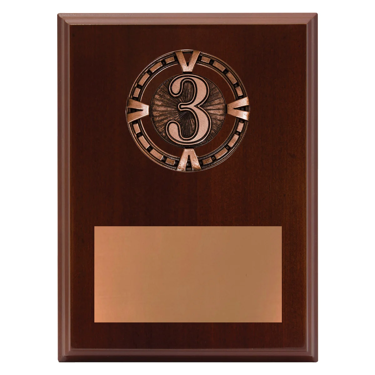 Walnut varsity plaque - 3rd with timber / metal construction