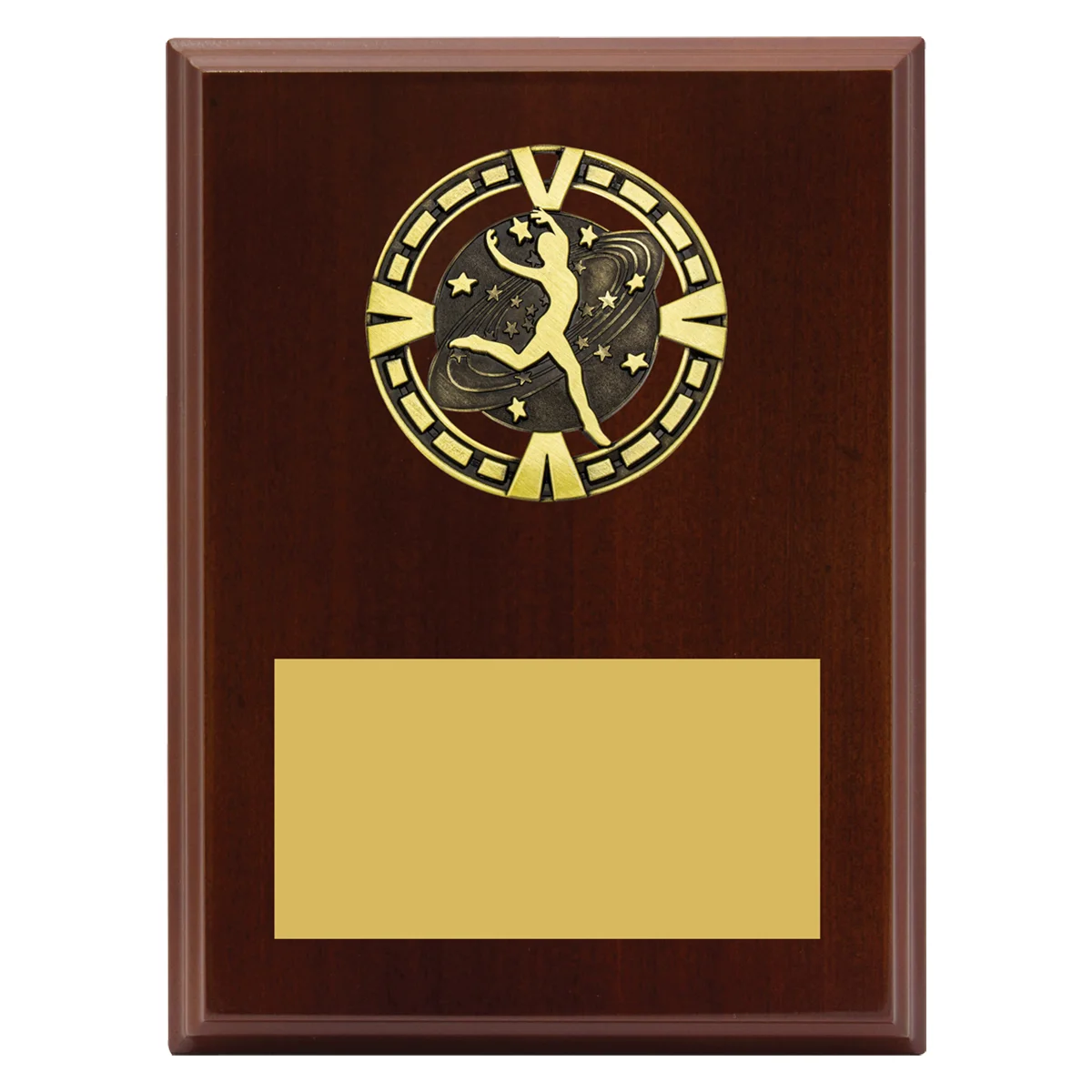 Walnut varsity plaque - dance with timber / metal construction