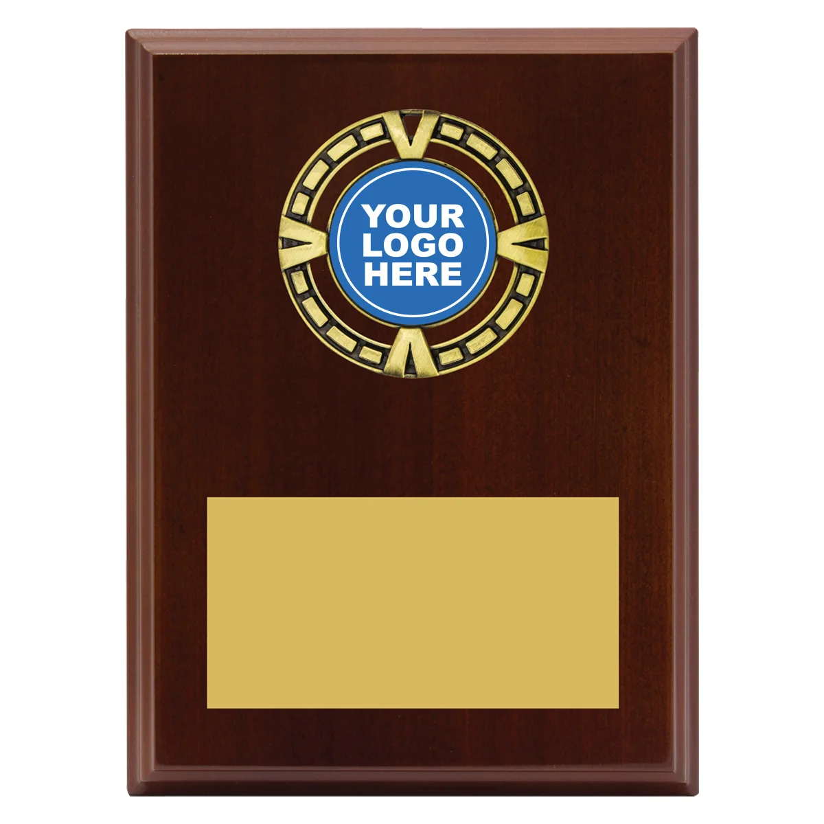 Walnut varsity plaque with metal / timber construction