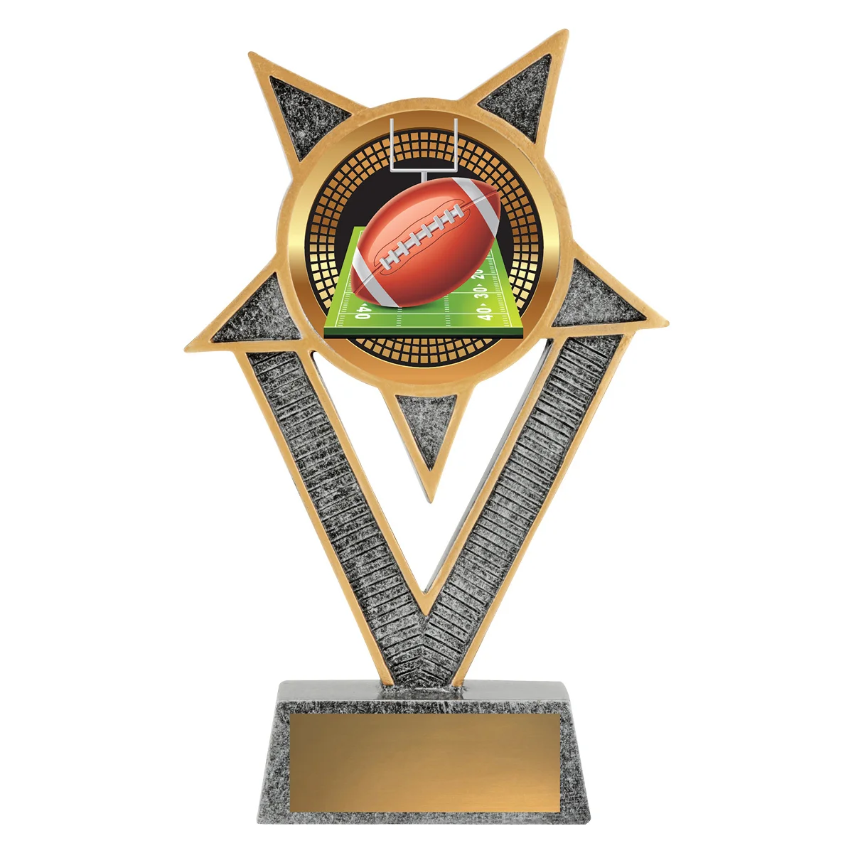 Silver ventura - american football with resin construction