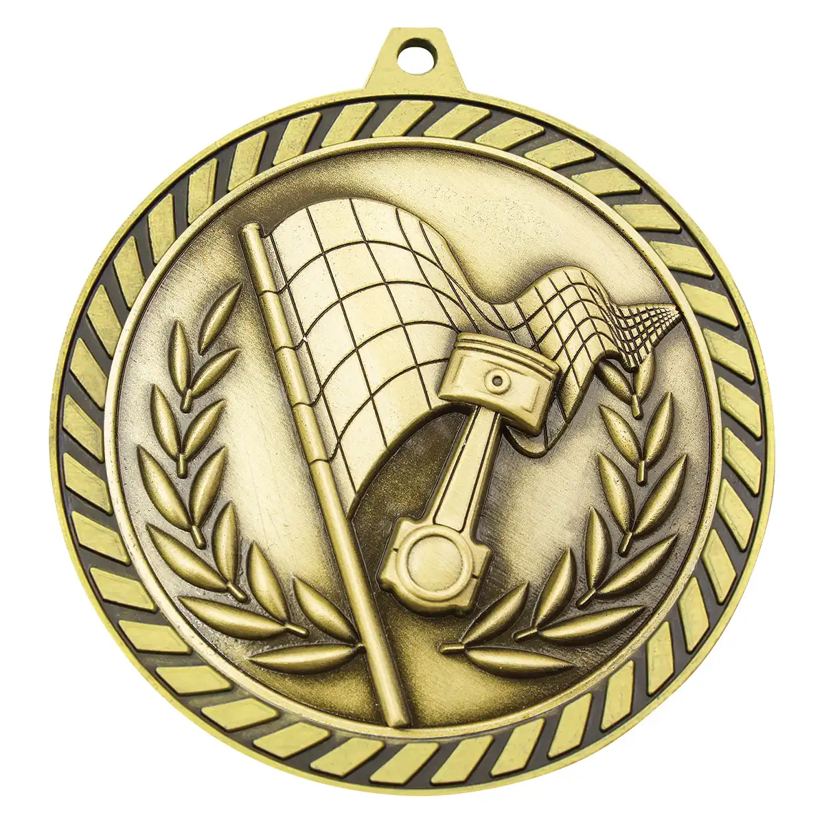 Gold venture medal motorsport with metal construction