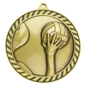 Gold venture medal water polo with metal construction