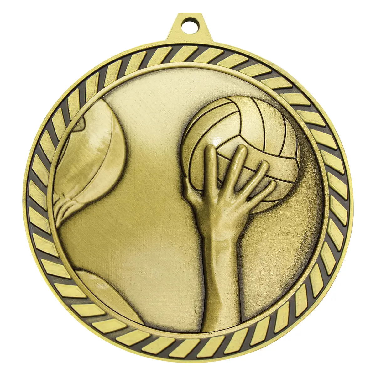 Gold venture medal water polo with metal construction