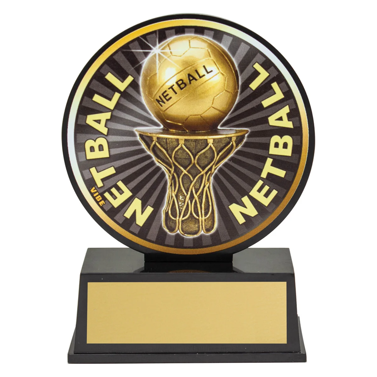 Black vibe netball with plastic construction