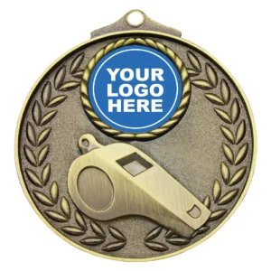Gold vintage medal with metal construction