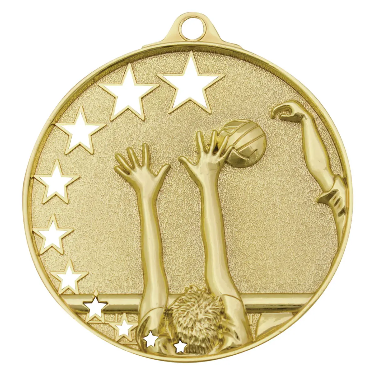 Gold volleyball stars with metal construction