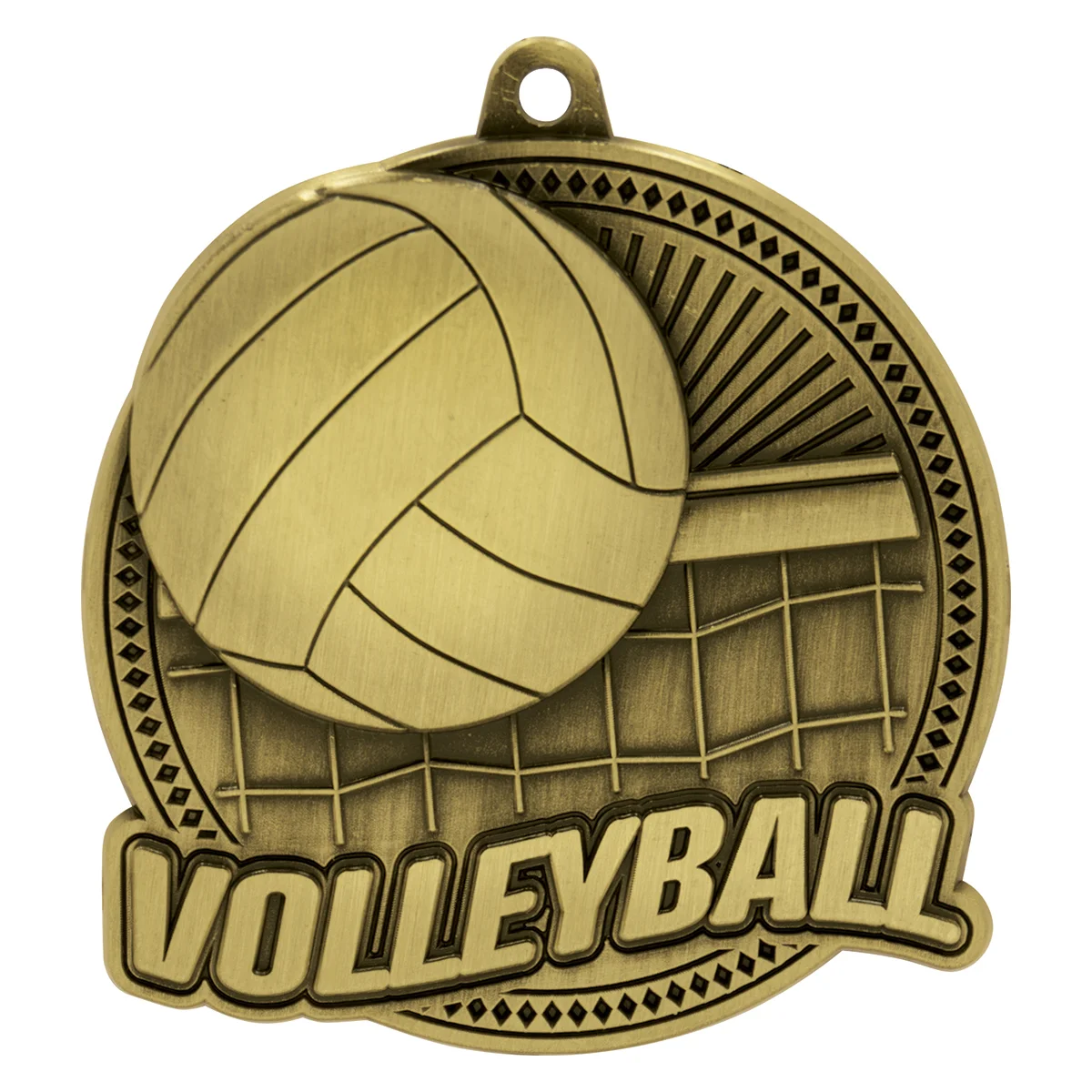 Gold volleyball tempo with metal construction