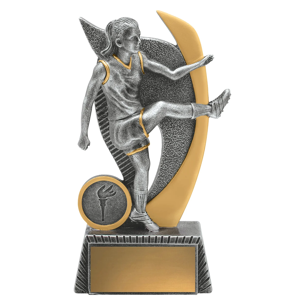 Silver warrior - female with resin construction