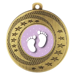 Gold wayfare - baby feet with metal construction