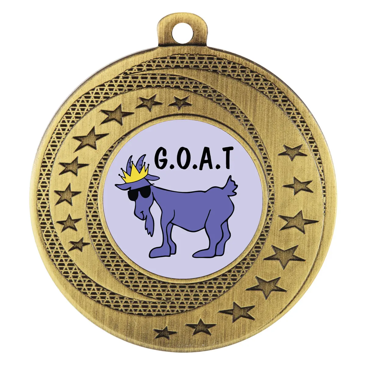 Gold wayfare - goat with metal construction