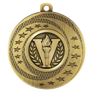 Gold wayfare medal - achievement with metal construction