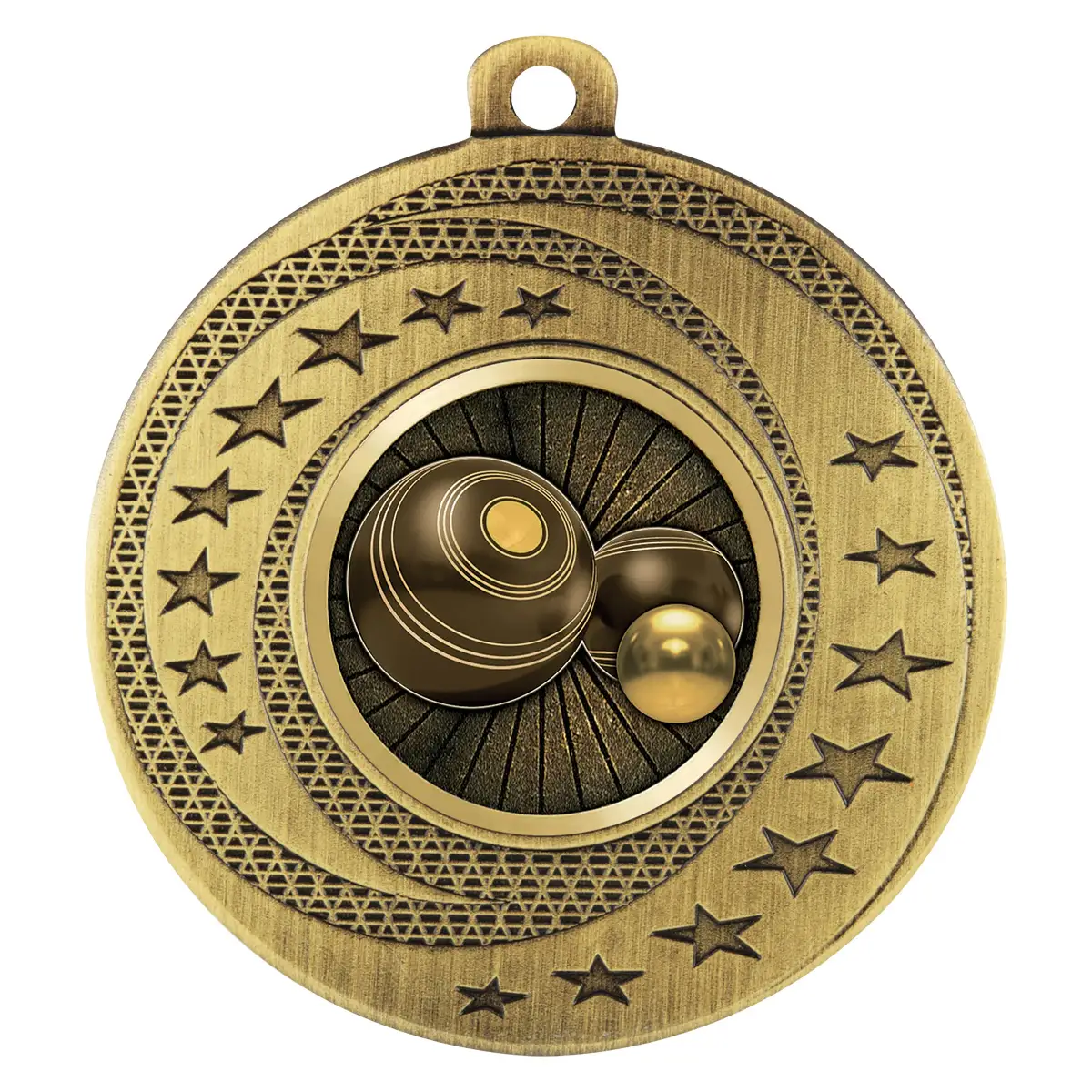 Gold wayfare medal - bowls with metal construction