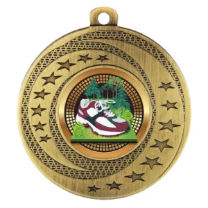 Gold wayfare medal - cross country with metal construction