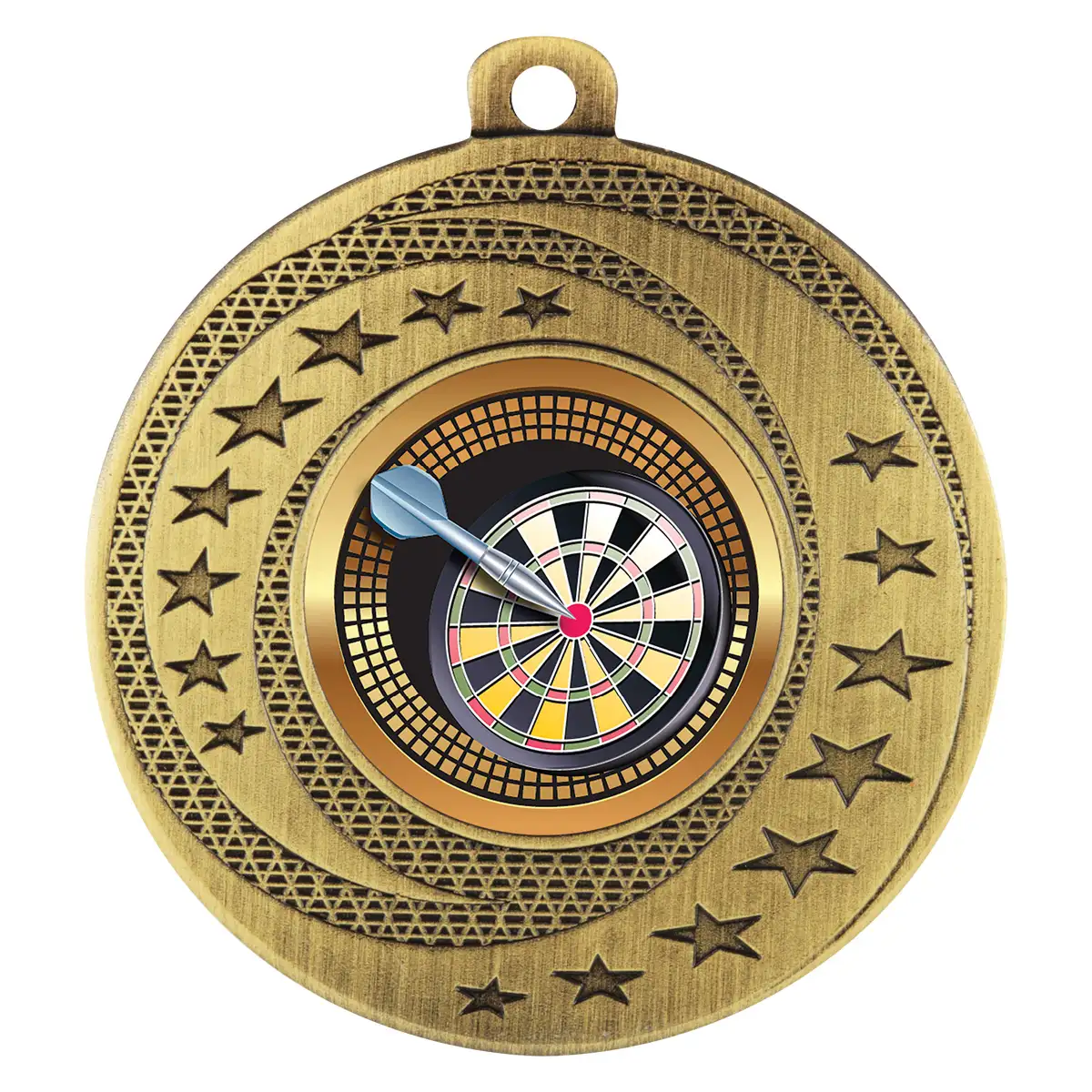 Gold wayfare medal - darts with metal construction