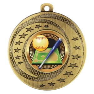 Gold wayfare medal - softball with metal construction