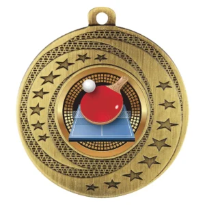 Gold wayfare medal - table tennis with metal construction