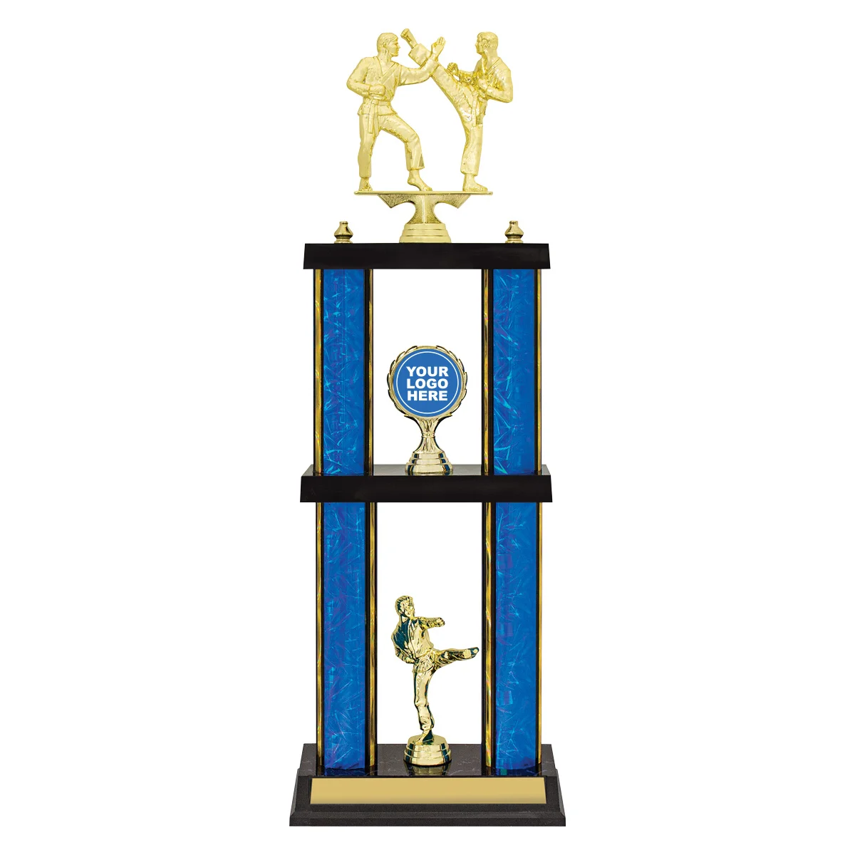 Blue wildcat double poster with plastic construction