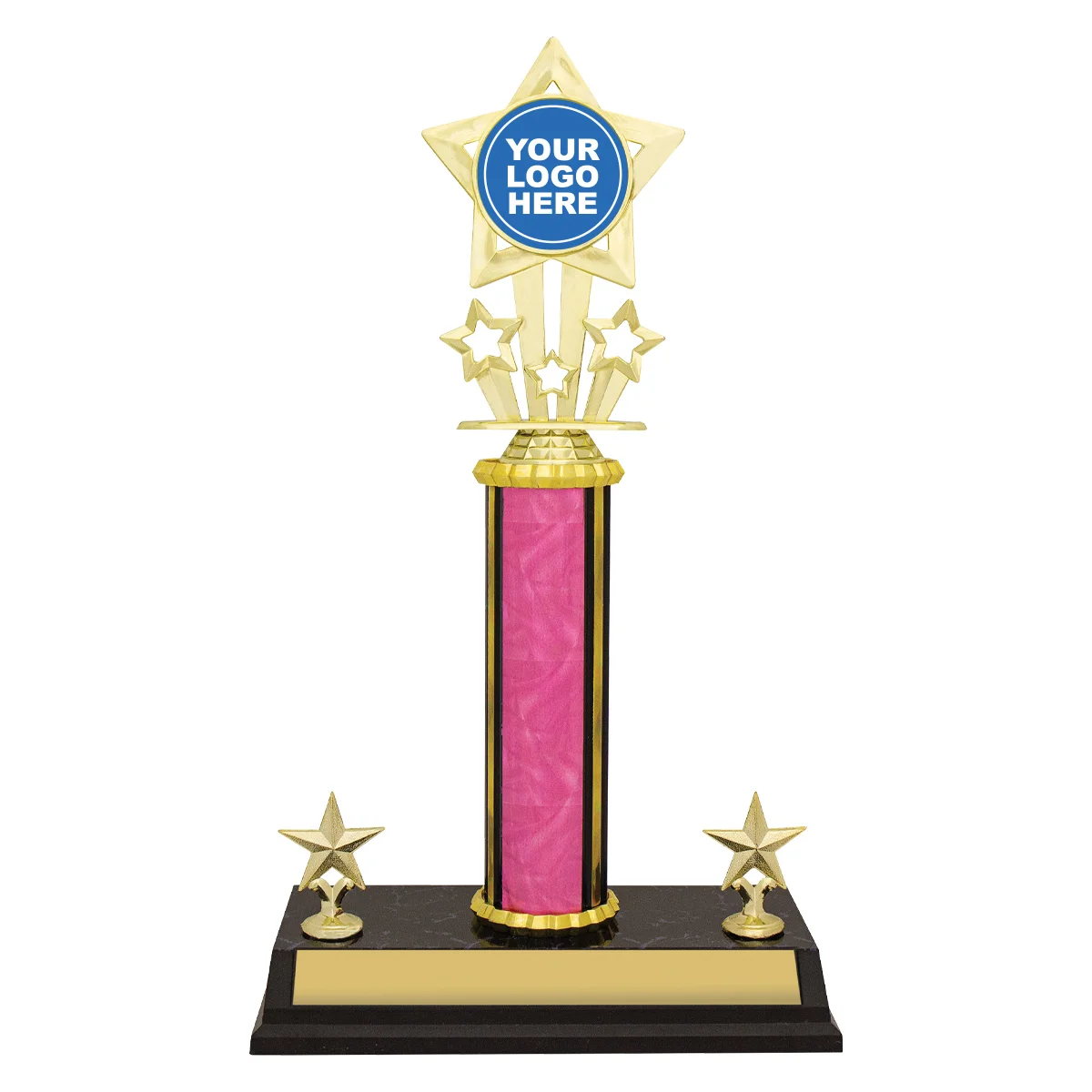 Pink wildcat trophy with plastic construction