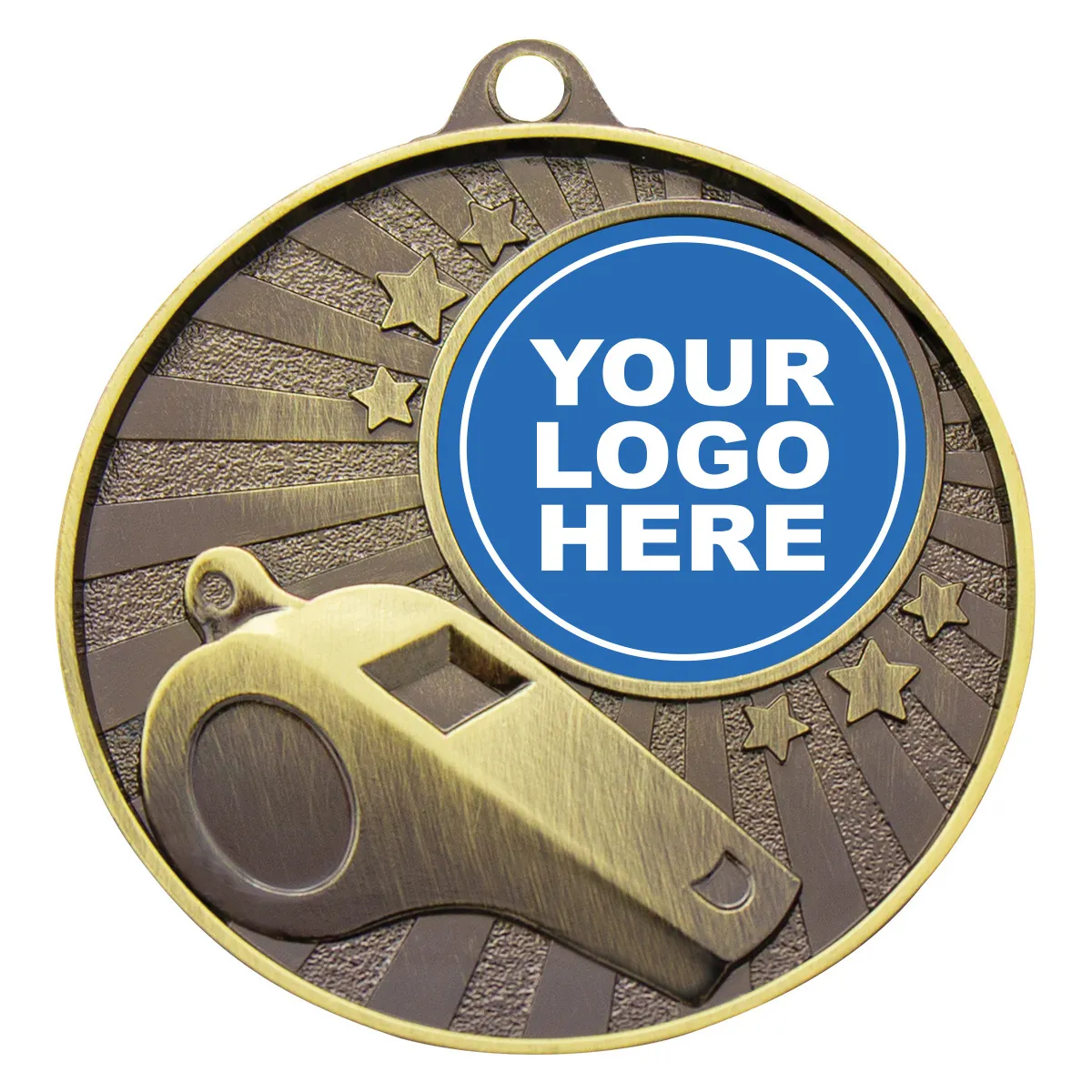 Gold wisdom medal with metal construction