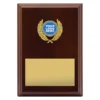 Walnut wreath plaque with timber construction