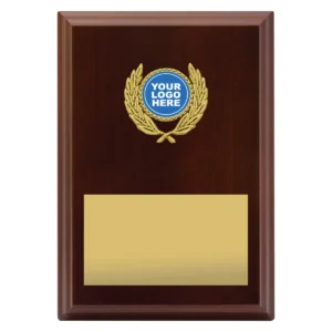 Walnut wreath plaque with timber construction