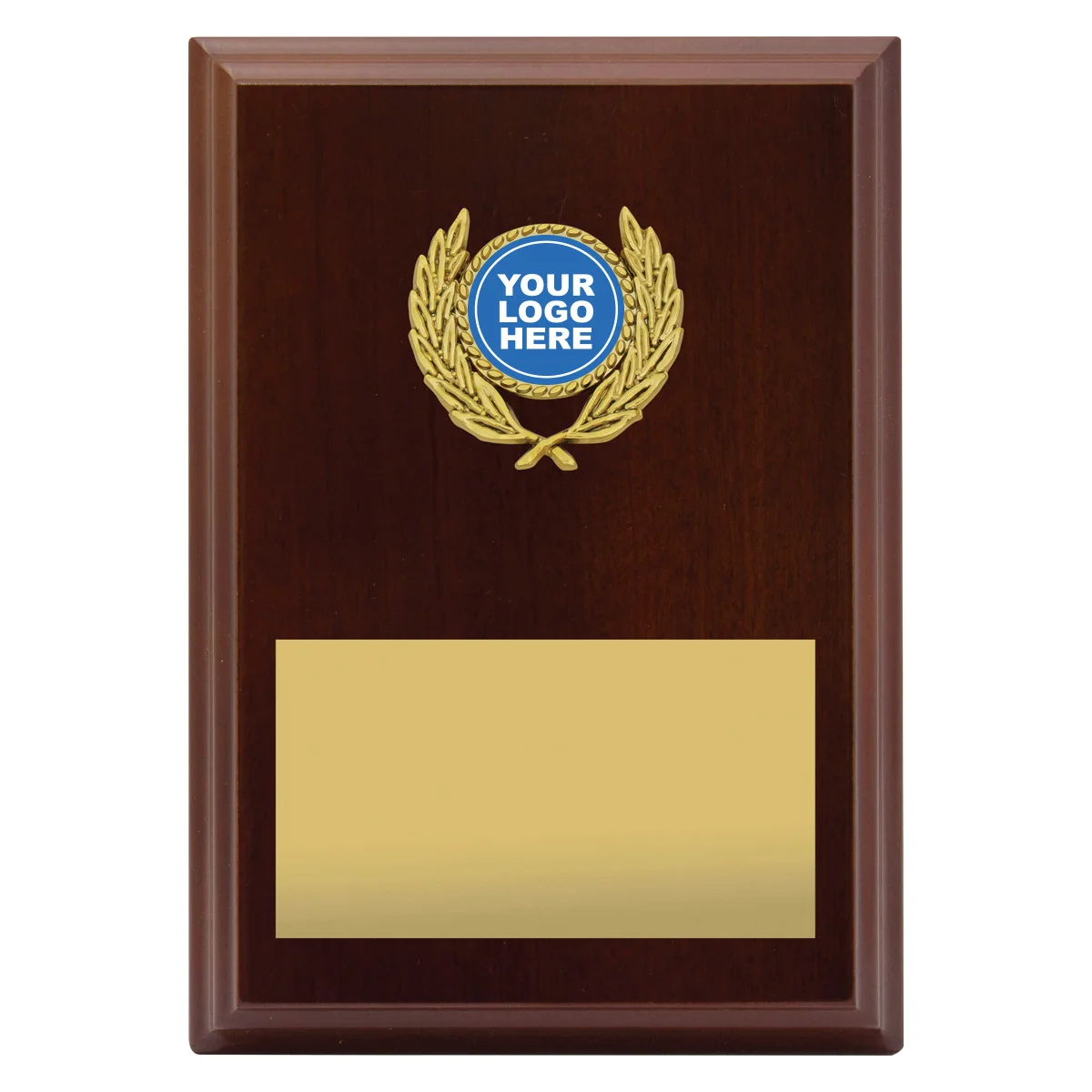 Walnut wreath plaque with timber construction