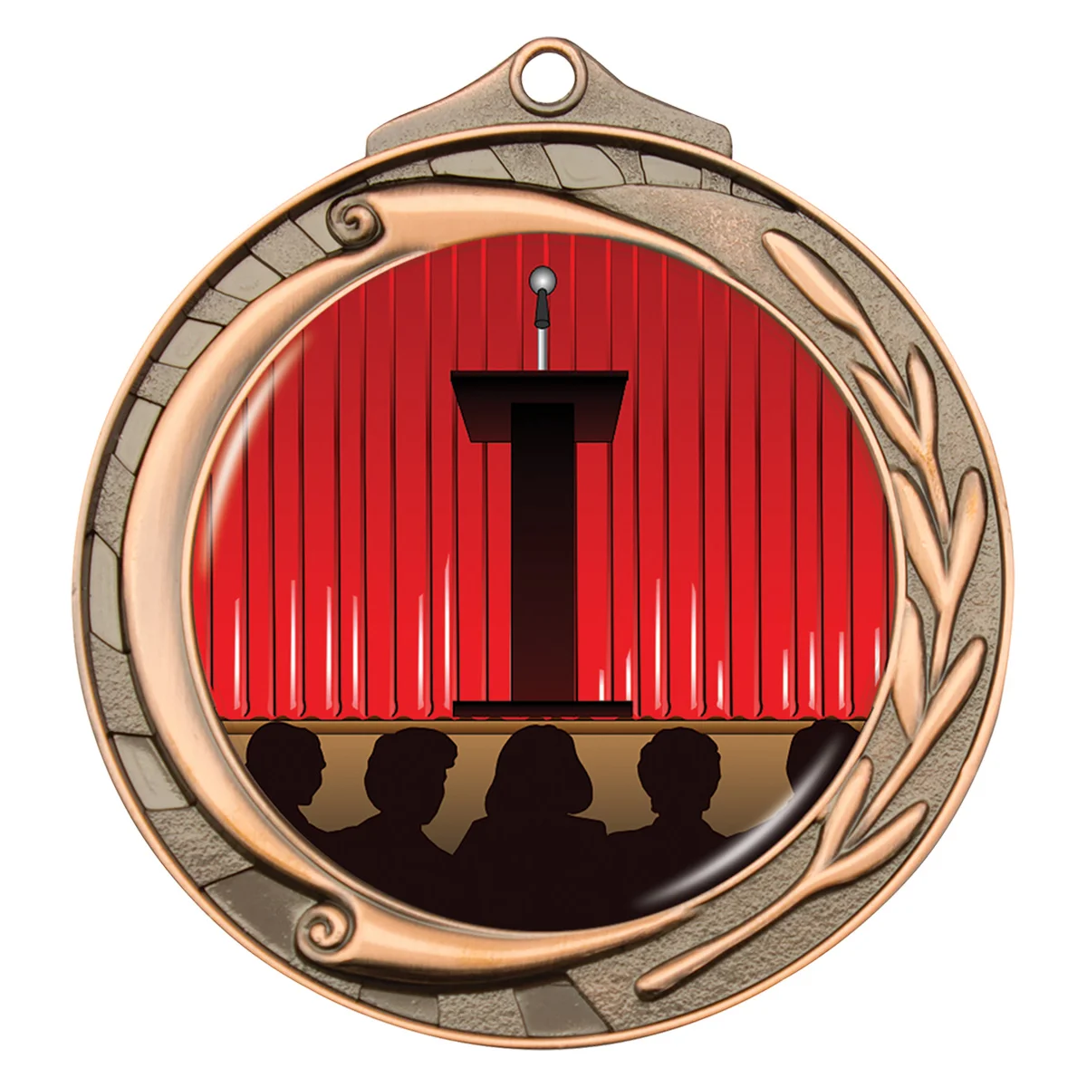 Bronze wreath - public speaking with metal construction