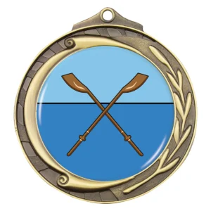 Gold wreath - rowing with metal construction