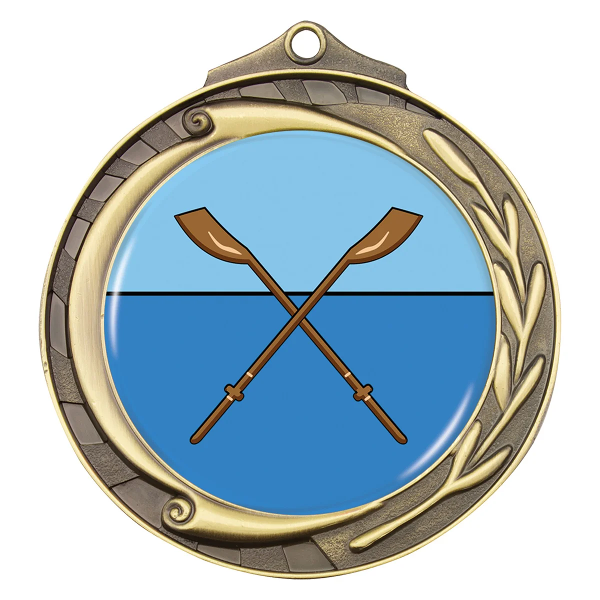 Gold wreath - rowing with metal construction