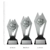 Academic Nighthawk trophies next to ruler