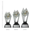 Academic Shadowcrest trophies next to ruler