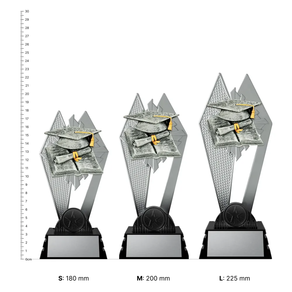 Academic Shadowcrest trophies next to ruler