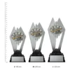 Art Shadowcrest trophies next to ruler