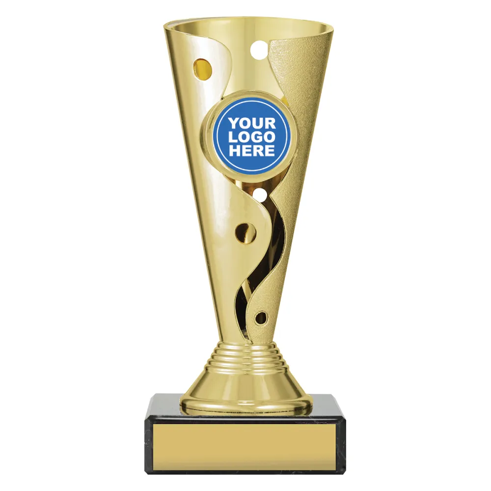 Gold carnival cup - budget with plastic / marble construction