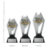 Lacrosse Shadowcrest trophies next to ruler