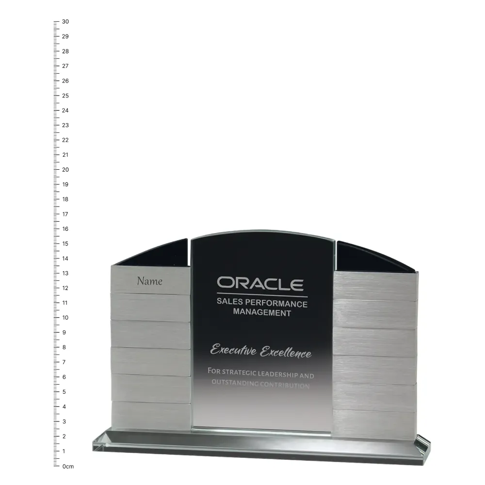 Legacy Landmark trophies next to ruler