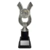 water polo trophy with players on a black base.